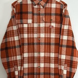 Dickies Orange Plaid Trench Coat